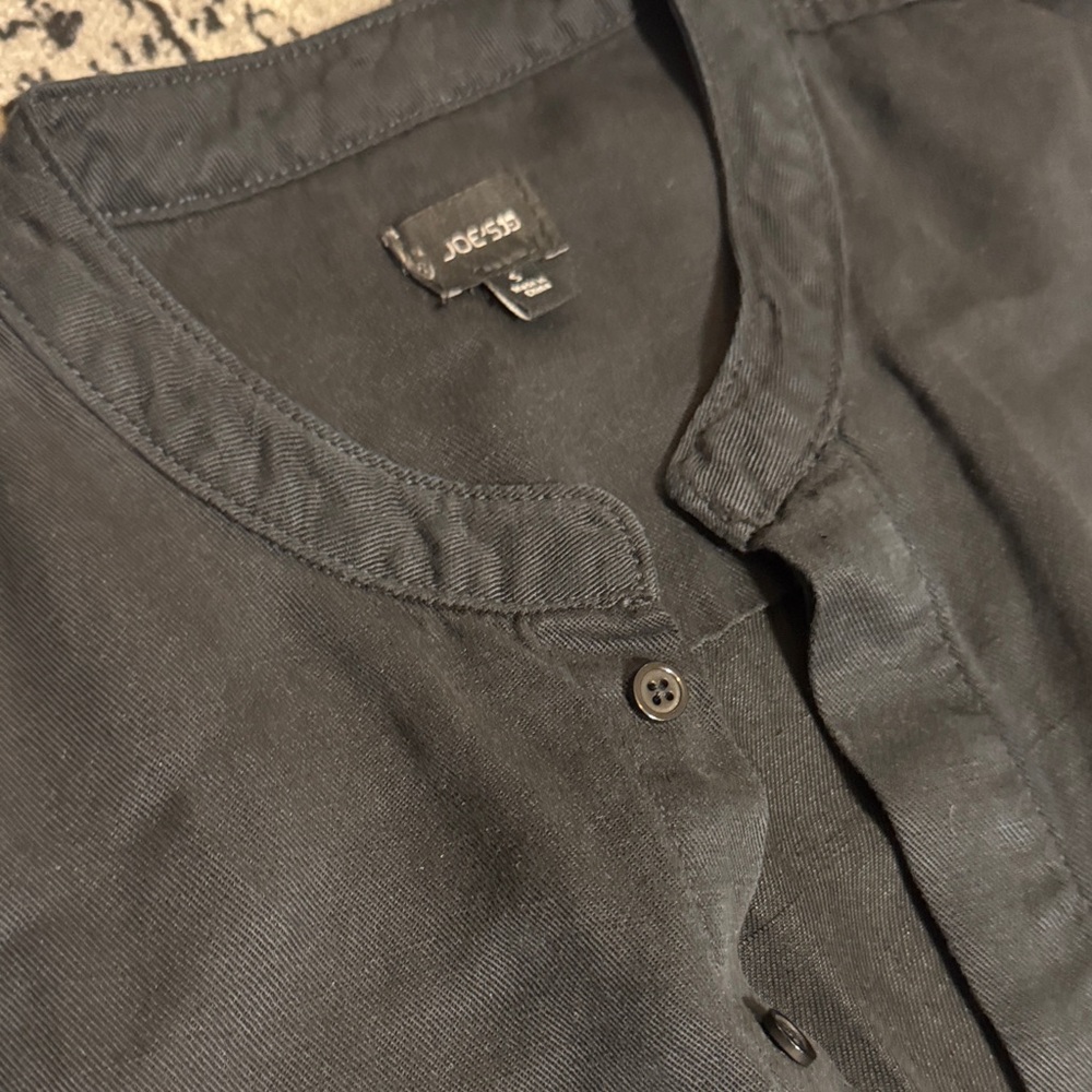 Joe's washed black soft denim Button-Up romper - Picture 2 of 13